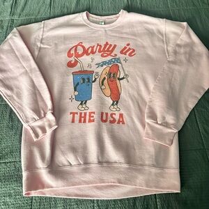 Light Pink Fun Party in the USA Sweatshirt